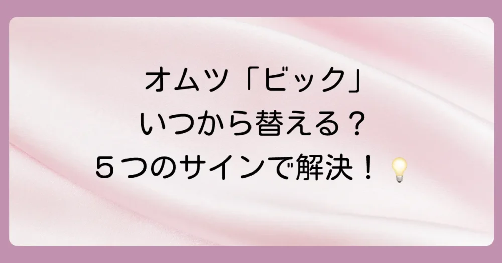 オムツのビックはいつから？体重・月齢の目安と漏れないためのサインを徹底解説！
